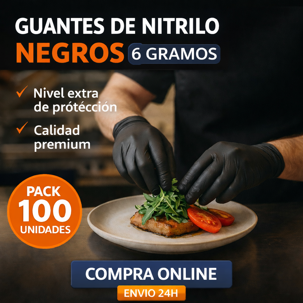 Guantes Profesionales de Nitrilo, Vinilo y Trabajo