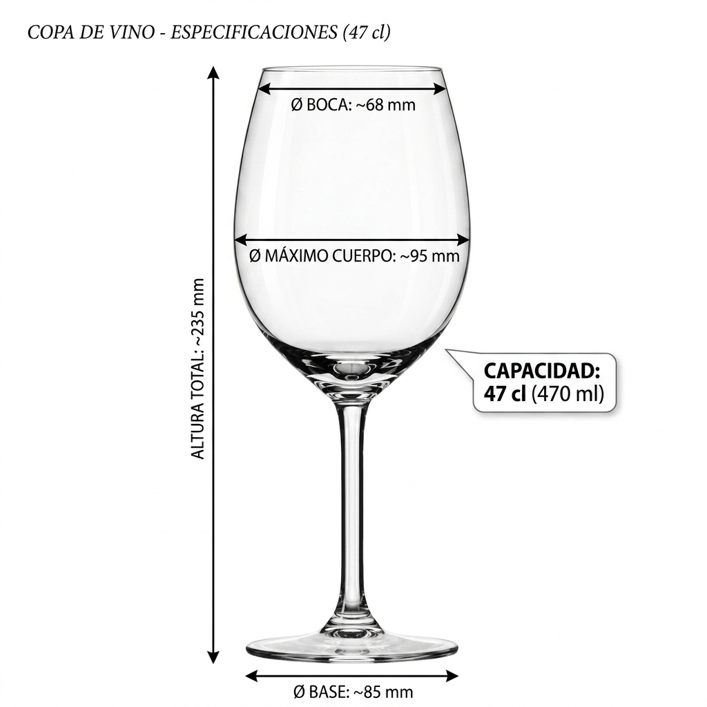 Copa de vino queen 47 cl