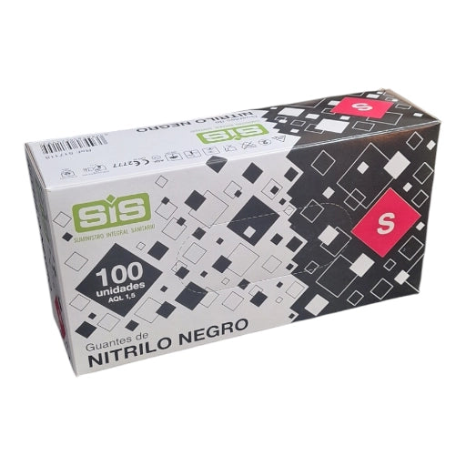 guantes nitrilo negro talla S