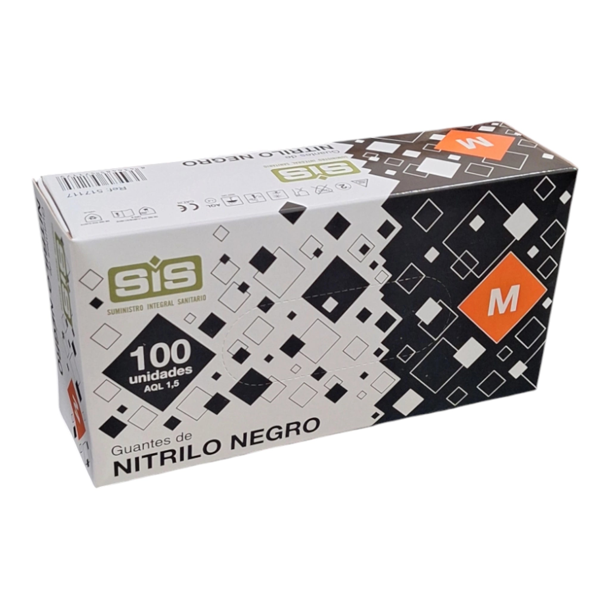 Guantes de nitrilo negro 4 g T/M C/100 uds