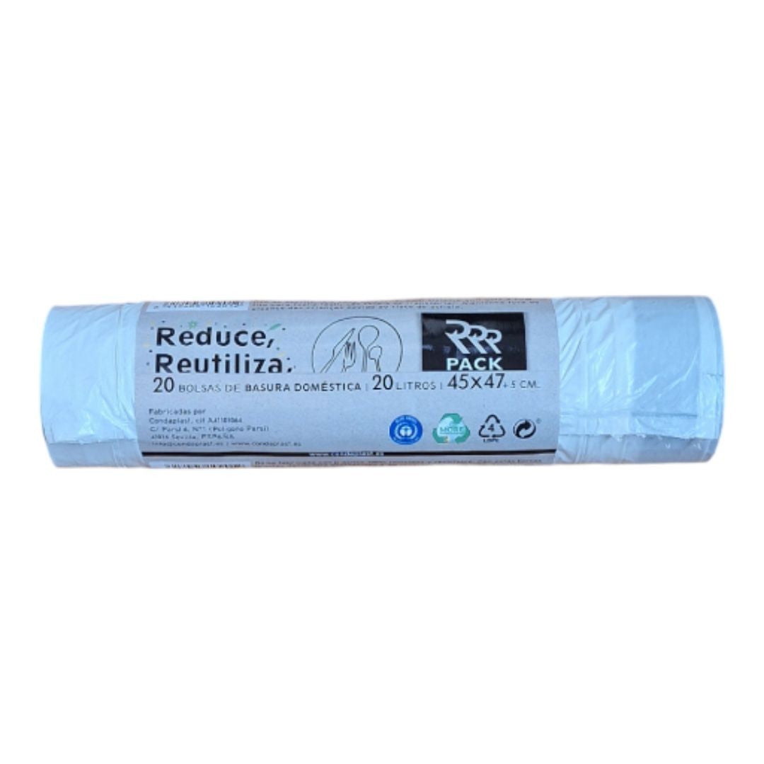 bolsa basura blanca autocierre 45x47