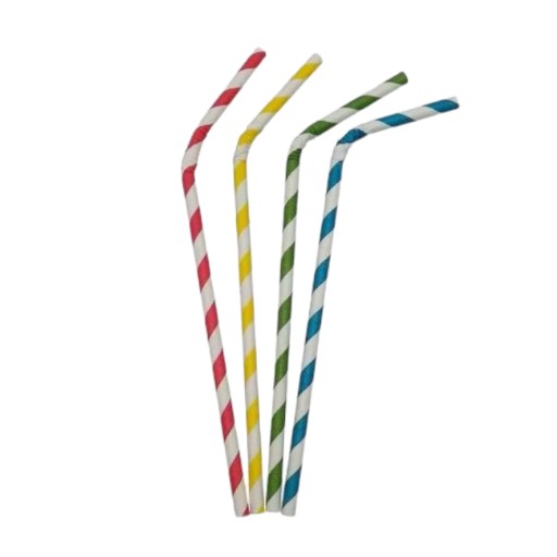 Cañita de papel colores flexible B/100 uds